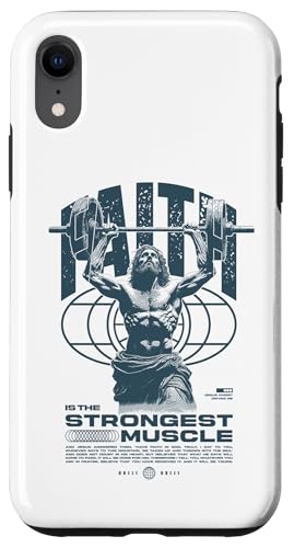 Glaube ist der stärkste Muskel Jesus Hülle für iPhone XR Glaube ist der stärkste Muskel Jesus Hülle für iPhone XR von Jrrts Jesus Fitnessstudio Designs