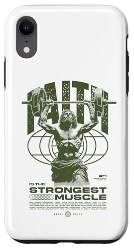 Glaube ist der stärkste Muskel Jesus Hülle für iPhone XR Glaube ist der stärkste Muskel Jesus Hülle für iPhone XR von Jrrts Jesus Fitnessstudio Designs