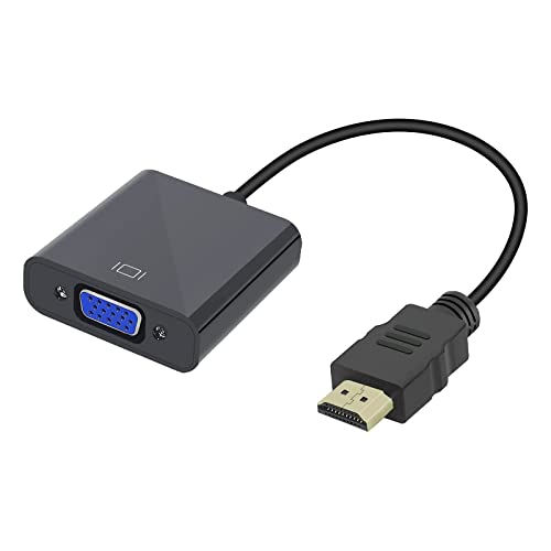 Jsdoin 1080P Active HDTV HDMI auf VGA-Adapter (Stecker auf Buchse) Konverter für PC, Monitor, Projektor, HDTV, Xbox (schwarz1) von Jsdoin