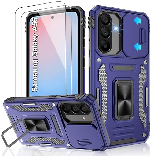 Jshru Handyhülle für Samsung Galaxy A56/A36 Hülle mit 2 Stück Schutzfolie,Kameraschutz Militärstandard Stoßfest Schutzhülle 360° Metall Ring Ständer Case für Samsung A56/A36, Blau Jshru Handyhülle für Samsung Galaxy A56/A36 Hülle mit 2 Stück Schutzfolie,Kameraschutz Militärstandard Stoßfest Schutzhülle 360° Metall Ring Ständer Case für Samsung A56/A36, Blau von Jshru