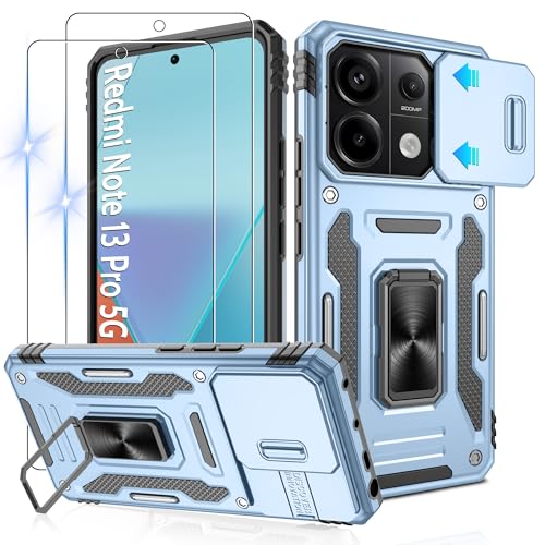 Jshru Handyhülle für Xiaomi Redmi Note 13 Pro 5G /Poco X6 5G Hülle Kameraschutz Slide mit 2 Stück Schutzfolie Stoßfest Schutzhülle,Ring Ständer Case für Redmi Note 13 Pro 5G,Hellblau Jshru Handyhülle für Xiaomi Redmi Note 13 Pro 5G /Poco X6 5G Hülle Kameraschutz Slide mit 2 Stück Schutzfolie Stoßfest Schutzhülle,Ring Ständer Case für Redmi Note 13 Pro 5G,Hellblau von Jshru