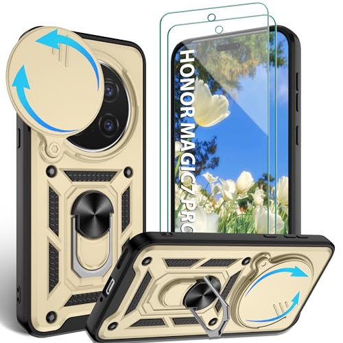 Jshru Schutzhülle für Honor Magic7 Pro mit Displayschutzfolie, Kameraschutzabdeckung, integriertem Ringständer, Militärqualität, stoßfest, für Honor Magic7 Pro, Gold Jshru Schutzhülle für Honor Magic7 Pro mit Displayschutzfolie, Kameraschutzabdeckung, integriertem Ringständer, Militärqualität, stoßfest, für Honor Magic7 Pro, Gold von Jshru