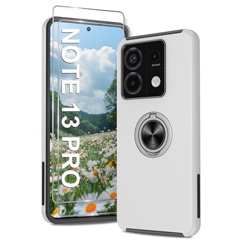 Jshru für Redmi Note 13 Pro 5G Hülle wtih Displayschutz, MIL-STD-810H Zertifiziert, 360° Airbag Schutz, Antibakterielle Beschichtung, Magnetic Mount Phone Cover für Xiaomi Redmi Note 13 Pro,Silbrig Jshru für Redmi Note 13 Pro 5G Hülle wtih Displayschutz, MIL-STD-810H Zertifiziert, 360° Airbag Schutz, Antibakterielle Beschichtung, Magnetic Mount Phone Cover für Xiaomi Redmi Note 13 Pro,Silbrig von Jshru