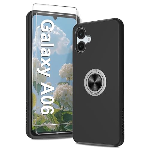 Jshru für Samsung Galaxy A06 Hülle wtih Displayschutz, MIL-STD-810H Zertifiziert, 360° Airbag Schutz, Antibakterielle Beschichtung, Magnetic Mount Phone Cover für Samsung A06,Schwarz Jshru für Samsung Galaxy A06 Hülle wtih Displayschutz, MIL-STD-810H Zertifiziert, 360° Airbag Schutz, Antibakterielle Beschichtung, Magnetic Mount Phone Cover für Samsung A06,Schwarz von Jshru
