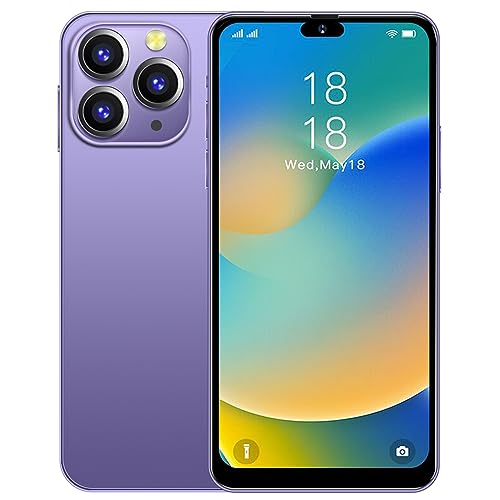 JtQtJ i15Pro Max (2023 New) Smartphones, Android 9.0 OS with 6.3" HD Display, Dual SIM, Dual Cameras, 16GB ROM(Expandable to 128GB),WiFi,GPS,Bluetooth,Face ID Cheap Mobile Phones (i15Pro Max-Purple) von JtQtJ