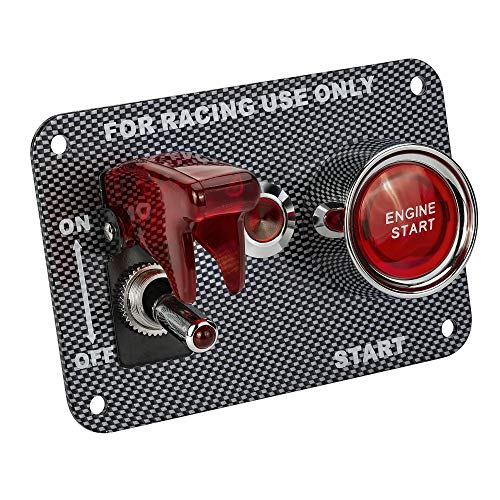 DC12V 20A kippschalter & 50A Zündungsschalter Universal schalter panel für rennwagen schnellstartschalter start-taste mit anzeige (rot) von Jtron