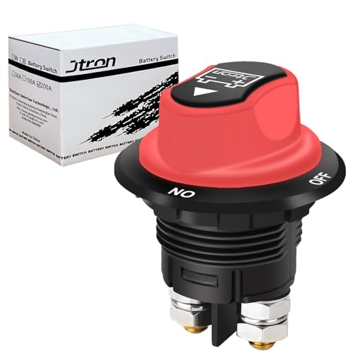 Jtron batterieschalter trennschalter motorrad 12v-32v 100A CONT.150A INT. mini batterie trennschalter aus batterieschalter 29mm für Marine Boat Caravan Car Vehicles Yacht Bus von Jtron