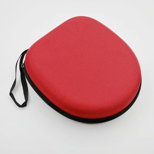 Kopfhörer Tasche Over Ear, Universal Headset Hartschalen Aufbewahrung Case Ohrhörer Schutztasche Case Reisetasche 21 x 18,5 cm x 6cm (Rot) von Jtseveny