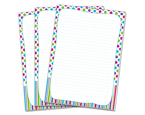 3 Blöcke Schreibblock Notizblock liniert für Kinder Mädchen (3 Blöcke mit je 25 Blätter in A4-Format) von JuNa-Experten