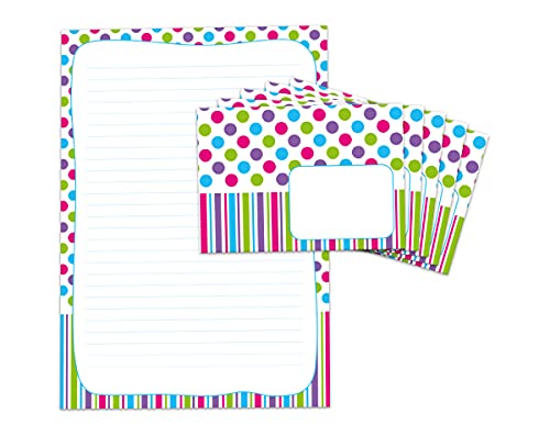 Briefpapier-Set für Kinder Mädchen Briefblock liniert mit Umschlägen Umschlag (Block A4 mit 25 Blätter + 15 Umschläge) von JuNa-Experten