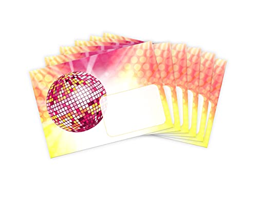 Briefumschläge Disco für Einladungskarten Gutscheine Geldgeschenke DIN C6 (15 Umschläge/selbstklebend mit Abziehstreifen) von JuNa-Experten