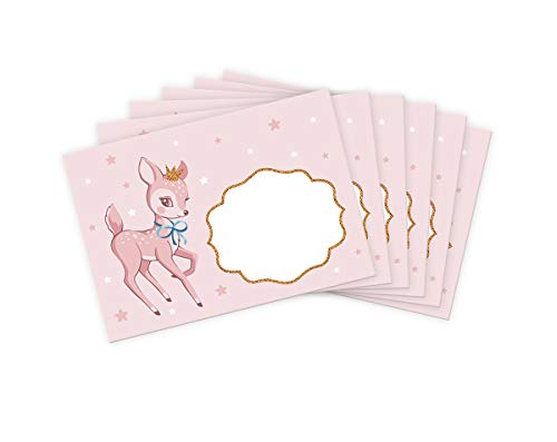 Umschläge mit Kindermotiv Bambi für Einladungskarten Gutscheine Geldgeschenke DIN C6 (15 Umschläge / selbstklebend mit Abziehstreifen) von JuNa-Experten