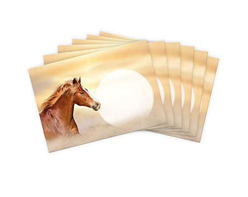 Umschläge mit Kindermotiv Pferd für Einladungskarten Gutscheine Geldgeschenke DIN C6 (15 Umschläge / selbstklebend mit Abziehstreifen) von JuNa-Experten