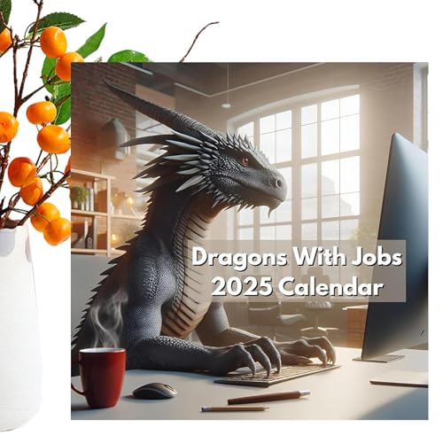 Drachen-Kalender 2025, kreativer vertikaler Monats-Wandkalender, lustige Drachen-Illustrationen für die Organisation zu Hause, Wandkalender 2025, einzigartige Dekoration für Büros und Kinderzimmer Drachen-Kalender 2025, kreativer vertikaler Monats-Wandkalender, lustige Drachen-Illustrationen für die Organisation zu Hause, Wandkalender 2025, einzigartige Dekoration für Büros und Kinderzimmer von Jubepk