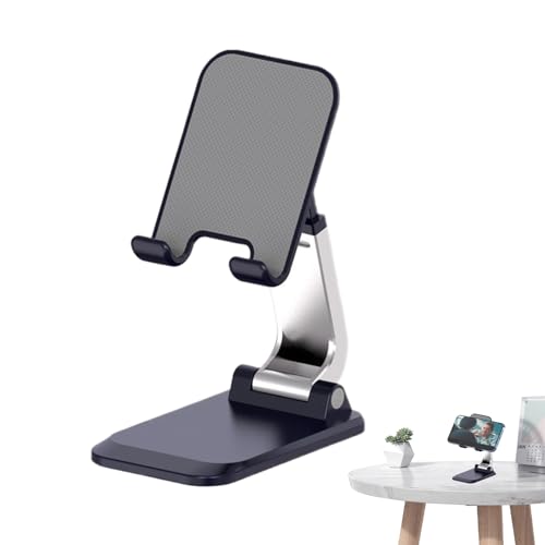 Jubepk Faltbarer Telefonständer, Desktop-Handyhalterung, Tablet-Halterung für Schreibtisch, verstellbare Winkel, kompaktes Design, perfekt für bequemes Betrachten und Schminktische oder Schreibtische von Jubepk