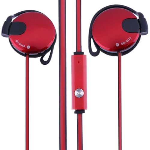 Clip on Ohrhörer verkabelt - 3,5 mm tragbarer Ohrhaken Sporthörer | Mobiltelefonzubehör zum Laufen, Training, Joggen, Wandern, Klettern, Ausgang Clip on Ohrhörer verkabelt - 3,5 mm tragbarer Ohrhaken Sporthörer | Mobiltelefonzubehör zum Laufen, Training, Joggen, Wandern, Klettern, Ausgang von Jubilofex
