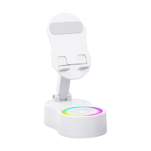 Jubilofex Handyhalterung für den Schreibtisch, tragbare RGB-Ständer mit integriertem Mikrofon für Theke, Tisch, Reisen, Auto und Flugzeug Jubilofex Handyhalterung für den Schreibtisch, tragbare RGB-Ständer mit integriertem Mikrofon für Theke, Tisch, Reisen, Auto und Flugzeug von Jubilofex