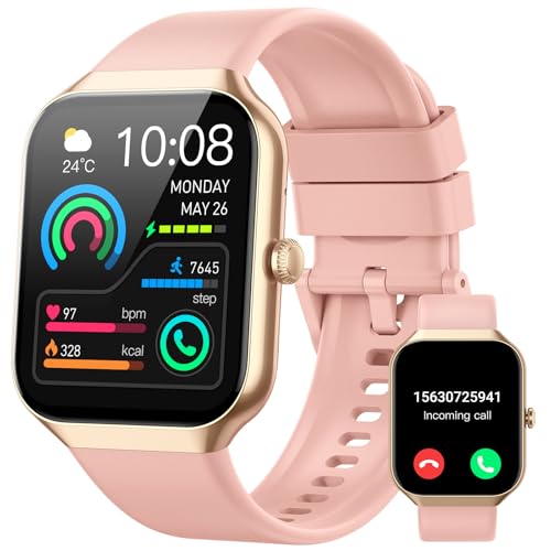 Smartwatch Damen Herren mit Telefonfunktion, 1.96" Fitnessuhr mit Herzfrequenz SpO2 Schlafmonitor Schrittzähler Uhr 2025 IP68 Wasserdicht Smart Watch mit 113 Sportmodi, Sportuhr für Android iOS von Jugeman