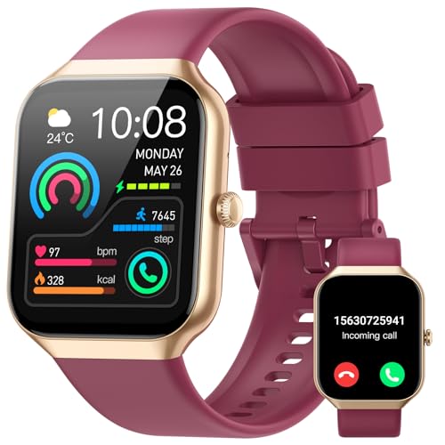 Smartwatch Damen Herren mit Telefonfunktion, 1.96" Fitnessuhr mit Herzfrequenz SpO2 Schlafmonitor Schrittzähler Uhr IP68 Wasserdicht Smart Watch mit 113+Sportmodi, 2025 Neue Sportuhr für Android iOS von Jugeman