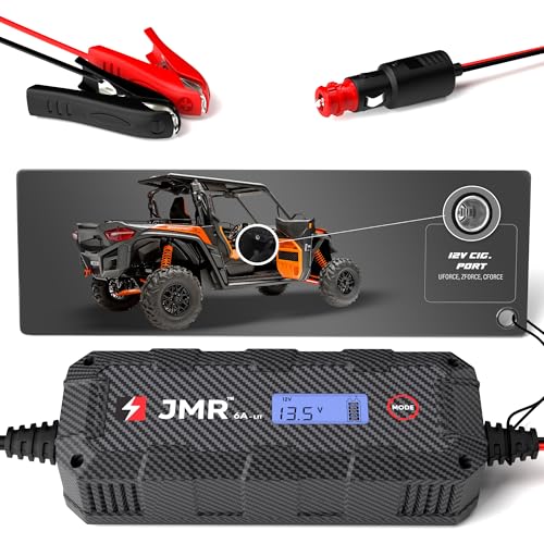 JMR Batterieladegerät für CFMoto UFORCE ZFORCE CFORCE Alle Modelle Autobatterie Ladegerät Erhaltungsladegerät Akkuladegerät Erhaltungsgerät (Lithium-Modus hinzufügen) von Juice My Ride