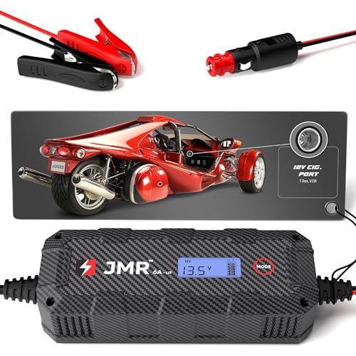 JMR Batterieladegerät für Campagna T-Rex V13R Alle Modelle Autobatterie Ladegerät Erhaltungsladegerät Akkuladegerät Erhaltungsgerät Wartungsgerät Auflader Lader (Lithium-Modus hinzufügen) von Juice My Ride