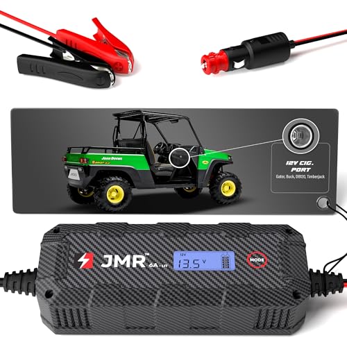 JMR Batterieladegerät für John Deere Gator Buck DB120 Timberjack Alle Modelle Autobatterie Ladegerät Erhaltungsladegerät Akkuladegerät Erhaltungsgerät (Lithium-Modus hinzufügen) von Juice My Ride