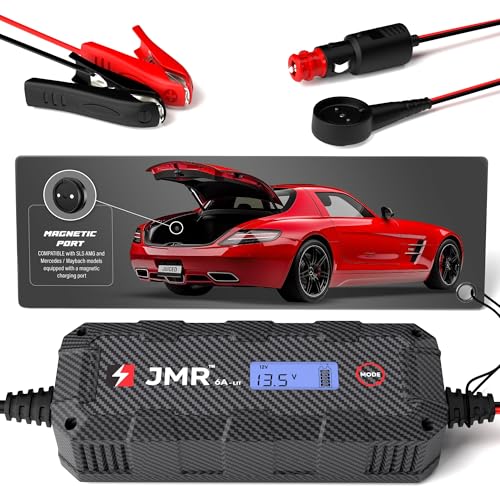 JMR Batterieladegerät für Mercedes-Benz SLS AMG Autobatterie Ladegerät Erhaltungsladegerät Akkuladegerät Erhaltungsgerät (Magnetischer Anschluss, Lithium-Modus hinzufügen) von Juice My Ride
