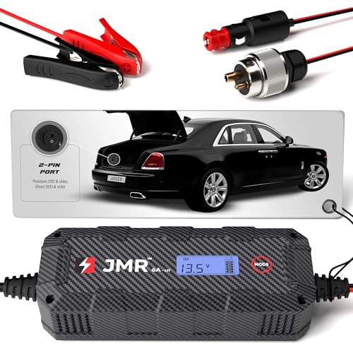 JMR Batterieladegerät für Rolls-Royce Ghost Phantom Autobatterie Ladegerät Erhaltungsladegerät Akkuladegerät Erhaltungsgerät (2-Pin Anschluss, Lithium-Modus hinzufügen) von Juice My Ride