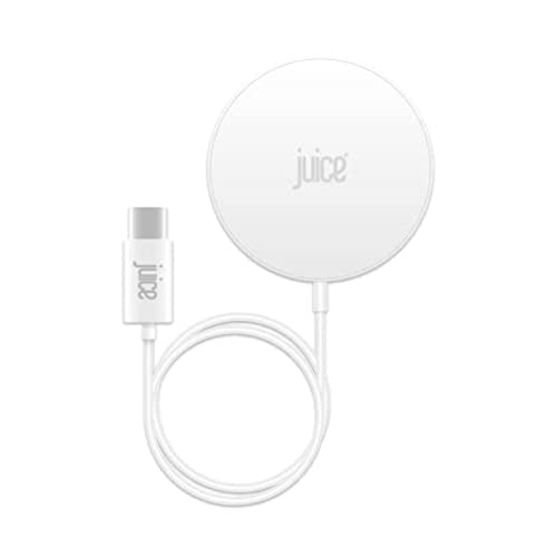 Juice MagTec 15W Pad | Magnetisches kabelloses Ladegerät | 15W Schnellladung | 2m USB C Kabel | für iPhone 12/13, iPhone 12/13 Pro, iPhone 12/13 Pro Max und iPhone 12/13 Mini von Juice