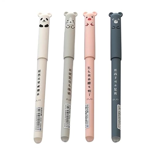Jukeoiu Löschbarer Gel Stift, Gelpfift zum Studium, 4-Pieces Fine Point Gel Glattes Schreiben von Stiften, Schulbürozubehör für Krankenschwestern, Schüler, Lehrer, Jugendliche von Jukeoiu
