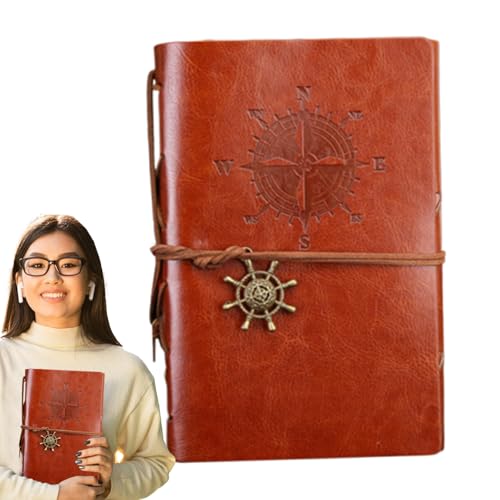 Jukeoiu Vintage Notizbuch - Arbeitsnotizbuch Mit Piratendesign Schreibjournal - Planer Schulmaterial, Tagebuch Unterrichtsbedarf Essentials Schreibwaren Für Männer, Frauen & Jugendliche von Jukeoiu