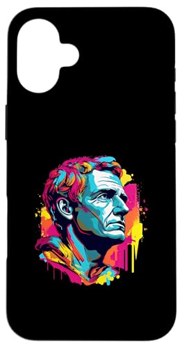 Julius Caesar Psychedelic Hülle für iPhone 16 Plus Julius Caesar Psychedelic Hülle für iPhone 16 Plus von Julius Caesar Art Style Designs For Historians