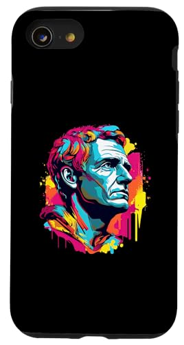 Julius Caesar Psychedelic Hülle für iPhone SE (2020) / 7 / 8 von Julius Caesar Art Style Designs For Historians