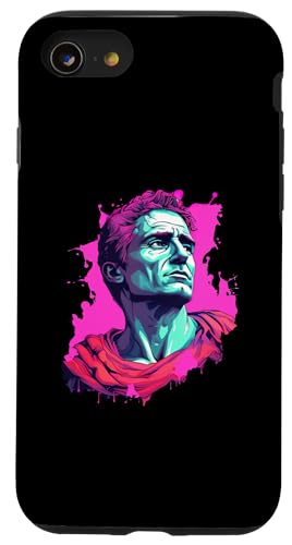 Julius Caesar Vaporwave Hülle für iPhone SE (2020) / 7 / 8 von Julius Caesar Art Style Designs For Historians