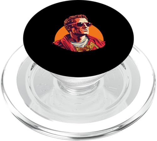 Julius Caesar mit Sonnenbrille PopSockets PopGrip für MagSafe von Julius Caesar Art Style Designs For Historians