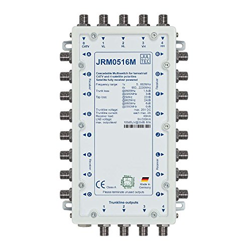 Jultec JRM 0516M Multischalter stromsparend | 1 Satellit | 16 Teilnehmer | kaskadierbar von Jultec