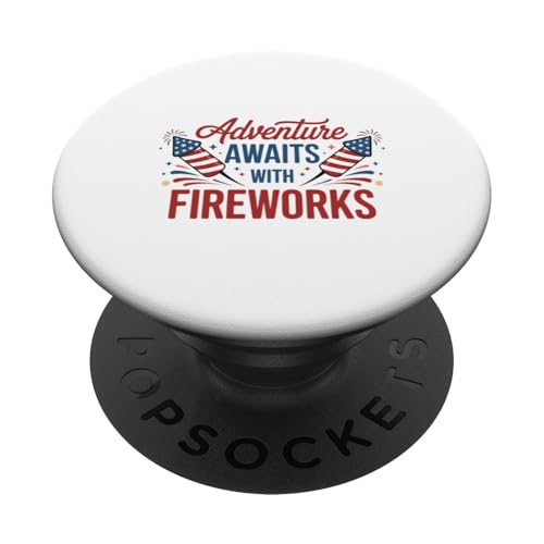 4. Juli Abenteuer erwartet mit Feuerwerk American PopSockets Klebender PopGrip 4. Juli Abenteuer erwartet mit Feuerwerk American PopSockets Klebender PopGrip von July 4th Graphic