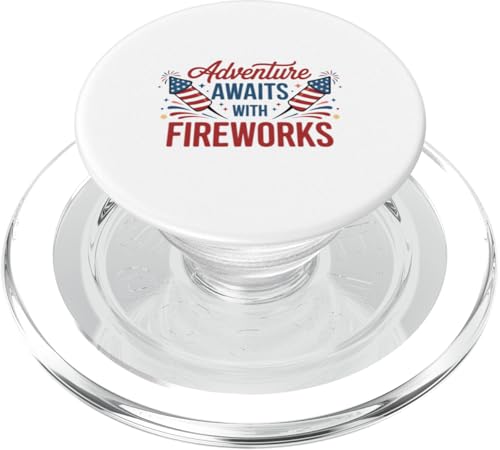 4. Juli Abenteuer erwartet mit Feuerwerk American PopSockets PopGrip für MagSafe 4. Juli Abenteuer erwartet mit Feuerwerk American PopSockets PopGrip für MagSafe von July 4th Graphic