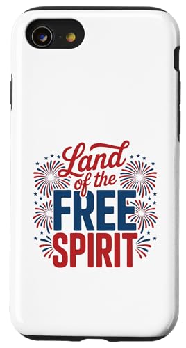 4. Juli Land of the Free Spirit - Born to be Free American Hülle für iPhone SE (2020) / 7 / 8 von July 4th Graphic