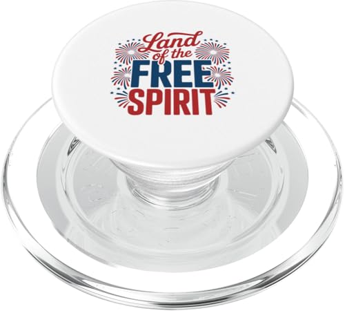 4. Juli Land of the Free Spirit - Born to be Free American PopSockets PopGrip für MagSafe von July 4th Graphic