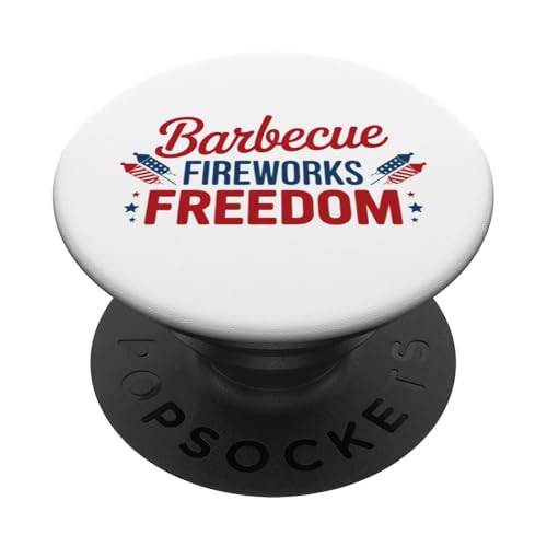 Barbecue Fireworks Freedom - American Funny Fourth Of Juli PopSockets Klebender PopGrip von July 4th Graphic