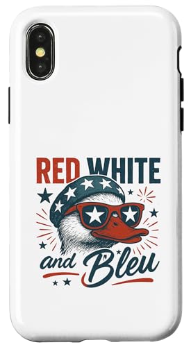 Duck 4. Juli Rot Weiß Blau America Disco Hülle für iPhone X/XS Duck 4. Juli Rot Weiß Blau America Disco Hülle für iPhone X/XS von July 4th Graphic