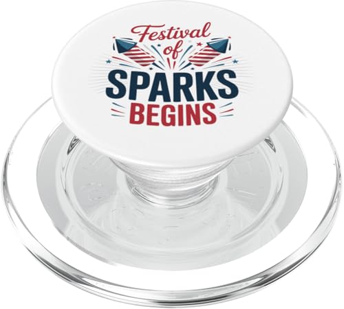 Festival of Sparks Begins America 4. Juli PopSockets PopGrip für MagSafe von July 4th Graphic