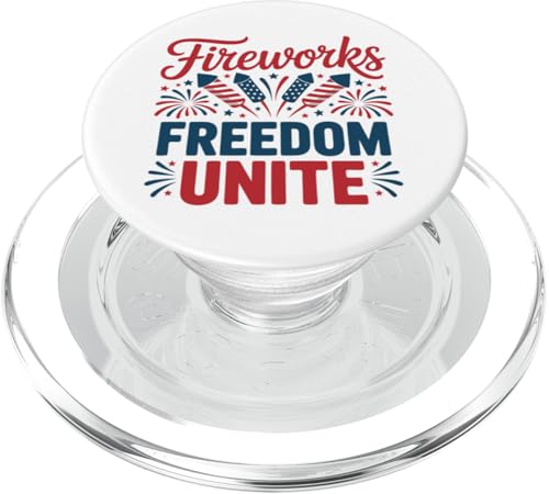 Fireworks and Freedom Unite American 4. Juli PopSockets PopGrip für MagSafe Fireworks and Freedom Unite American 4. Juli PopSockets PopGrip für MagSafe von July 4th Graphic