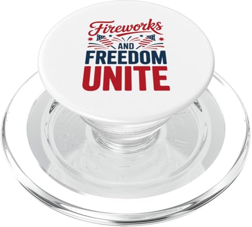 Fireworks and Freedom Unite American Funny Juli 4 PopSockets PopGrip für MagSafe Fireworks and Freedom Unite American Funny Juli 4 PopSockets PopGrip für MagSafe von July 4th Graphic