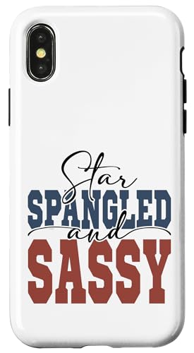 Star Spangled and Sassy American Juli 4 Hülle für iPhone X/XS Star Spangled and Sassy American Juli 4 Hülle für iPhone X/XS von July 4th Graphic