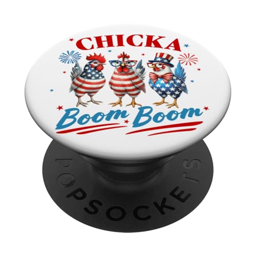 4. Juli Hühner Hühner Huhn Mama Patriotische Küken Frauen PopSockets Klebender PopGrip 4. Juli Hühner Hühner Huhn Mama Patriotische Küken Frauen PopSockets Klebender PopGrip von July 4th Tees NYC