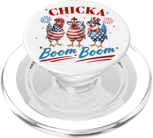 4. Juli Hühner Hühner Huhn Mama Patriotische Küken Frauen PopSockets PopGrip für MagSafe 4. Juli Hühner Hühner Huhn Mama Patriotische Küken Frauen PopSockets PopGrip für MagSafe von July 4th Tees NYC