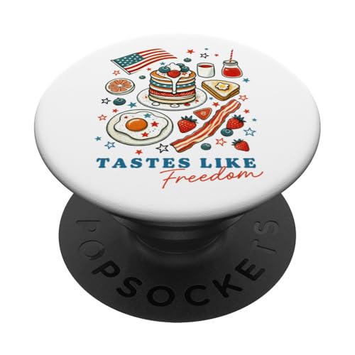 4. Juli Pfannkuchen Speck Berry Frühstück schmeckt wie Freiheit PopSockets Klebender PopGrip 4. Juli Pfannkuchen Speck Berry Frühstück schmeckt wie Freiheit PopSockets Klebender PopGrip von July 4th Tees NYC