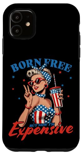 4. Juli Pin Up Girl I'm Expensive Funny Sarcastic Women Hülle für iPhone 11 von July 4th Tees NYC